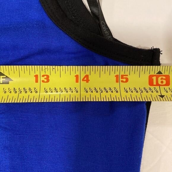 Calvin Klein sleeveless colorblock tulip asymmetrical hem maxi dress size 6 - Picture 7 of 8